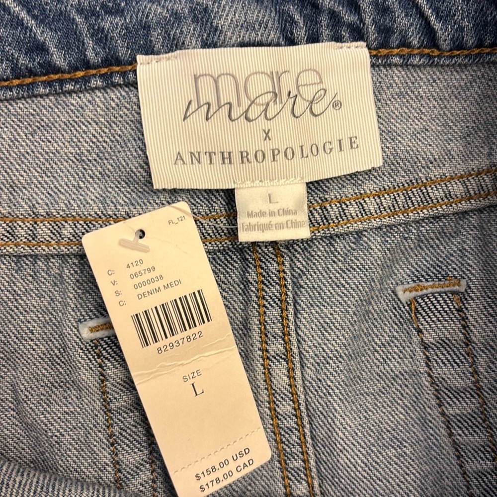 Anthropologie Denim Midi Skirt in Blue - Picture 9 of 10